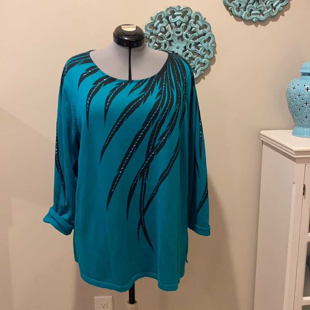 Women’s long sleeve shirt Bob Mackie 1X